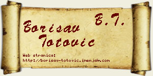 Borisav Totović vizit kartica